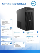Komputer Dell Pro Max Tower T2 FCT2250 Win11Pro U7 265/16GB/512GB/Integrated/No Wifi/Wireless Kb & Mouse/vPro/3Y ProSupport - BTO103_FCT2250_EMEA - Zdjęcie 5