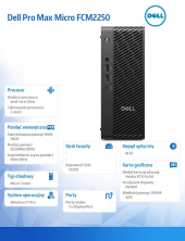 Komputer Dell Pro Max Micro FCM2250 Win 11 Pro Intel U7 265/16GB/512GB/NVIDIA RTX A400/WLAN + BT/Wireless Kb & Mouse/280W/vPro/3Y ProSupport - BTO104_FCM2250_EMEA - Zdjęcie 5