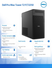 Komputer Dell Pro Max Tower T2 FCT2250 Win11Pro U7 265/32GB/1TB/NVIDIA RTX A1000 8GB/No Wifi/Wireless Kb & Mouse/500W/vPro/3Y ProSupport - BTO107_FCT2250_EMEA - Zdjęcie 5