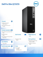 Komputer Dell Pro Slim QCS1255 W11Pro Ryzen 5 8600G/16GB/512GB SSD/Integrated/WLAN + BT/Kb/Mouse/3YPS  - BTO516_QCS1255_EMEA - Zdjęcie 5