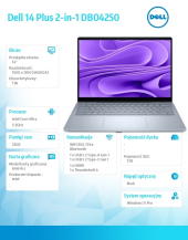 Laptop Dell 14 Plus 2-in-1 DB04250 Win11Pro Ultra 9 288V/32GB/1TB/14.0 FHD+ Touch/Arc/WLAN + BT/Backlit Kb/4 Cell/3Y ProSupport - DB04250_LNL_204 - Zdjęcie 8
