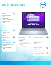 Laptop Dell 14 Plus DB14250 Win11Pro Ultra 9 288V/32GB/1TB/14.0 2.5K/Arc/FgrPr/WLAN + BT/Backlit Kb/4 Cell/3Y ProSupport - DB14250_LNL_203 - Zdjęcie 7