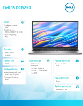 Laptop Dell 15 DC15250 W11P i5-1334U/16GB/1TB SSD/UHD/FgrPr/WLAN + BT/15.6 FHD/Backlit Kb/3 Cell/65W/3YPS Platinum Silver (Aluminum) - DC15250_RPLU_012_M - Zdjęcie 8