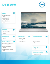 DELL Notebook XPS 16 9640/Ultra 7 155H/32GB/1TB SSD/16.3 UHD+ Touch/GeForce RTX 4060/WLAN + BT/Backlit Kb/6 Cell/W11Pro - DIABLO_MTL_2501_2200CN - Zdjęcie 8