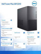 Komputer Dell Tower Plus |W11 Pro|U7 265|32GB|1TB SSD|Nvidia RTX 5070|WLAN|Wireless Kb & Mouse - EBT2250_ARL_127 - Zdjęcie 7