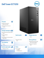 Komputer Dell Tower ECT1250 Win11Pro U7 265/32GB/1TB SSD/UHD/WLAN + BT/Wireless Kb & Mouse/3YPS  - ECT1250_ARLS_103 - Zdjęcie 5