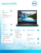 DELL Inspiron G5 5500 Win10Home i5-10-300H/1TB/8GB/GTX1650Ti/51WHR/15.6"FHD/KB-Backlit/Black/1Y BWOS+1Y CAR - N-5500-6728 - Zdjęcie 5