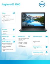 DELL Inspiron G5 5500 Win10Home i5-10-300H/1TB/8GB/GTX1650Ti/51WHR/15.6"FHD/KB-Backlit/Black/1Y BWOS+1Y CAR - N-5500-6728 - Zdjęcie 6