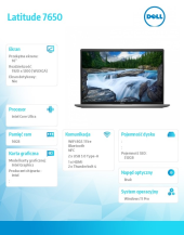 DELL Notebook Latitude 7650 Win11Pro Ultra 5 135U/16GB/512GB SSD Gen4/16 FHD+/Int/FgrPr&SmtCd/FHD/IR Cam/Mic/WLAN+BT/Backlit Kb/3C/vPro/3YPS - N001L765016EMEA_VP - Zdjęcie 6