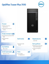 DELL Komputer Optiplex MT Plus/Core i5-13500/16GB/512GB SSD/Integrated/DVD RW +/-8x/No Wifi/Wireless Kb & Mouse/260W/W11Pro/vPro - N005O7010MTPEMEA_VP - Zdjęcie 5