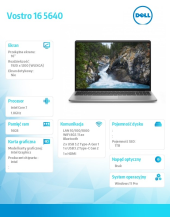 DELL Laptop Vostro 16 (5640) Win11Pro 7-150U/16GB/1TB SSD/16.0 FHD+/Intel Graphics/FgrPr/WLAN + BT/Backlit Kb/4 Cell/3YPS  - N1004VNB5640EMEA01_FgrPr - Zdjęcie 4
