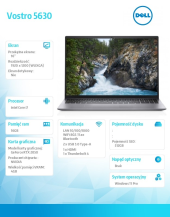 DELL Notebook Vostro 5630/Core i7-1360P/16GB/512GB SSD/16 FHD+/GeForce RTX 2050/FgrPr/WLAN + BT/Backlit Kb/4 Cell/W11Pro - N1006VNB5630EMEA01 - Zdjęcie 5
