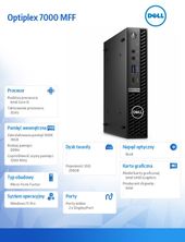 DELL Komputer Optiplex 7000 MFF/Core i5-12500T/16GB/256GB SSD/Integrated/No Wifi/Wireless Kb & Mouse/W11Pro/vPro/3Y  - N103O7000MFF_VP - Zdjęcie 5