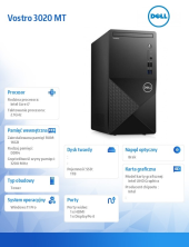 DELL Komputer Vostro 3020 MT Win11Pro i7-13700/16GB/1TB SSD/Intel UHD 770/WLAN + BT/Kb/Mouse/460W/3YPS  - N2078_QLC1TBVDT3020MTEMEA01 - Zdjęcie 5