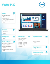 DELL Notebook Vostro 3420 Win11Pro i7-1165G7/8GB/512GB SSD/14.0" FHD/GeForce MX350/FgrPr/Cam & Mic/WLAN + BT/Backlit Kb/4 Cell/3Y ProSupport - N2200VNB3420EMEA01_PS - Zdjęcie 3