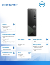 DELL Komputer Vostro 3030 SFF Win11Pro i7-14700/8GB/512GB SSD/Intel UHD770/WLAN+BT/Kb/Mouse/3Y PS  - N4022VDT3030SFFEMEA01 - Zdjęcie 5