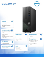 DELL Komputer Vostro 3020 SFF i7-13700/16GB/1TB SSD/Intel UHD 770/DVD RW/WLAN/BT/Kb/Mouse/W11Pro/3Y PS  - N4150VDT3020SFFEMEA01 - Zdjęcie 5