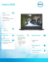 DELL Vostro 3400 Win10Pro i3-1115G4/8GB/SSD 256GB/14.0\" FHD/Intel UHD/FPR/Kb_Backlit/3 Cell 42Wh/3Y BWOS - N6006VN3400EMEA01_2201 - Zdjęcie 2