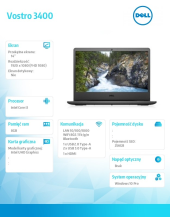 DELL Vostro 3400 Win10Pro i3-1115G4/8GB/SSD 256GB/14.0\" FHD/Intel UHD/FPR/Kb_Backlit/3 Cell 42Wh/3Y BWOS - N6006VN3400EMEA01_2201 - Zdjęcie 3