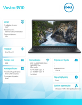 DELL Notebook Vostro 3510 Win11Pro EDU i3-1115G4/8GB/256GB SSD/15.6 FHD/Intel UHD/4YOnsite - N8802VN3510EMEA01_N1_4Y - Zdjęcie 3