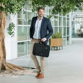 DICOTA Torba do notebooka 14-15.6 cali Eco Top Traveller Twin PRO, czarna - D30844-RPET - Zdjęcie 4