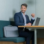 DICOTA Torba na laptopa Eco Multi BASE 15-17.3 cala szara - D30915-RPET - Zdjęcie 8