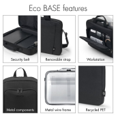 DICOTA Torba na notebooka Eco Multi BASE 15-17.3 niebieska - D30916-RPET - Zdjęcie 2