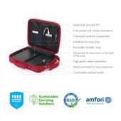 DICOTA Torba na laptopa Eco Multi BASE 15-17.3 cala czerwona - D30917-RPET - Zdjęcie 12