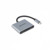 DICOTA Stacja dokująca USB-C Portable 4-in-1 D ock 4K 2xHDMI 100W PD  - D32063 - Zdjęcie 1