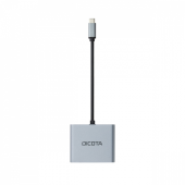 DICOTA Stacja dokująca USB-C Portable 4-in-1 D ock 4K 2xHDMI 100W PD  - D32063 - Zdjęcie 4