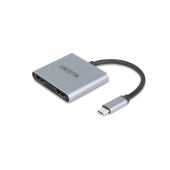 DICOTA Stacja dokująca USB-C Portable 4-in-1 D ock 4K 2xHDMI 100W PD  - D32063 - Zdjęcie 5