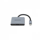 DICOTA Stacja dokująca USB-C Portable 4-in-1 D ock 4K 2xHDMI 100W PD  - D32063 - Zdjęcie 6
