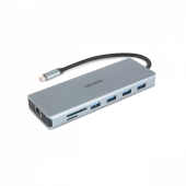 DICOTA Stacja dokująca USB-C 13 w 1 Dock 4K HDMI/DP PD 100W  - D32065 - Zdjęcie 1