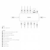 DICOTA Stacja dokująca USB-C 13 w 1 Dock 4K HDMI/DP PD 100W  - D32065 - Zdjęcie 2