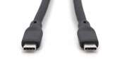 DIGITUS Kabel połączeniowy silikonowy USB-C-USB-C | USB 4 ver.2.0 80Gbps | 8K@60Hz | PD 3.1 240W| 1,0m | czarny - AK-300350-010-S - Zdjęcie 4
