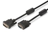 DIGITUS Kabel adapter DVI-I DualLink 1080p 60Hz FHD Typ DVI-I (24+5)/DSUB15 M/M 2m Czarny - AK-320300-020-S - Zdjęcie 1