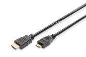 DIGITUS Kabel połączeniowy HDMI HighSpeed 1080p 60Hz FHD Typ HDMI A/HDMI C M/M 3m Czarny  - AK-330106-030-S - Zdjęcie 1