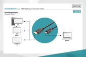 DIGITUS Kabel połączeniowy HDMI HighSpeed 1080p 60Hz FHD Typ HDMI A/HDMI C M/M 3m Czarny  - AK-330106-030-S - Zdjęcie 4
