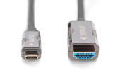 DIGITUS Kabel adapter hybrydowy AOC USB Typ C na HDMI 4K 60Hz 15m - AK-330150-150-S - Zdjęcie 2