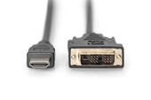 DIGITUS Kabel adapter HDMI Standard 1080p 60Hz FHD Typ HDMI A/DVI-D (18+1) M/M 5m Czarny  - AK-330300-050-S - Zdjęcie 2
