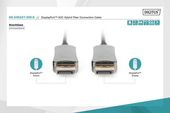 DIGITUS Kabel połączeniowy hybrydowy AOC DisplayPort 1.4 8K/60Hz UHD DP/DP M/M 30m Czarny - AK-340107-300-S - Zdjęcie 3
