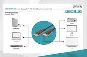 DIGITUS Kabel połączeniowy hybrydowy AOC DisplayPort 1.4 8K/60Hz UHD DP/DP M/M 30m Czarny - AK-340107-300-S - Zdjęcie 4