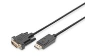 DIGITUS Kabel DisplayPort z zatrzaskiem 1080p 60Hz FHD Typ DP/DVI-D (24+1) M/M 3m - AK-340306-030-S - Zdjęcie 1