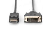 DIGITUS Kabel DisplayPort z zatrzaskiem 1080p 60Hz FHD Typ DP/DVI-D (24+1) M/M 3m - AK-340306-030-S - Zdjęcie 2