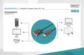 DIGITUS Kabel DisplayPort z zatrzaskiem 1080p 60Hz FHD Typ DP/DVI-D (24+1) M/M 3m - AK-340306-030-S - Zdjęcie 4