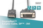 DIGITUS Kabel DisplayPort z zatrzaskiem 1080p 60Hz FHD Typ DP/DVI-D (24+1) M/M 3m - AK-340306-030-S - Zdjęcie 5