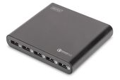 DIGITUS Uniwersalna podróżna ładowarka USB, 80W Quick Charge 3.0, 12 adapterów, 3 kable (EU/US/UK), czarna - DA-10193 - Zdjęcie 1