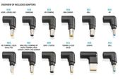 DIGITUS Uniwersalna podróżna ładowarka USB, 80W Quick Charge 3.0, 12 adapterów, 3 kable (EU/US/UK), czarna - DA-10193 - Zdjęcie 11