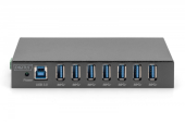 DIGITUS Hub/Koncentrator przemysłowy 7-portowy USB 3.0 SuperSpeed aktywny, metalowa konstrukcja, szyna DIN - DA-70258-1 - Zdjęcie 1