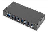 DIGITUS Hub/Koncentrator przemysłowy 7-portowy USB 3.0 SuperSpeed aktywny, metalowa konstrukcja, szyna DIN - DA-70258-1 - Zdjęcie 7